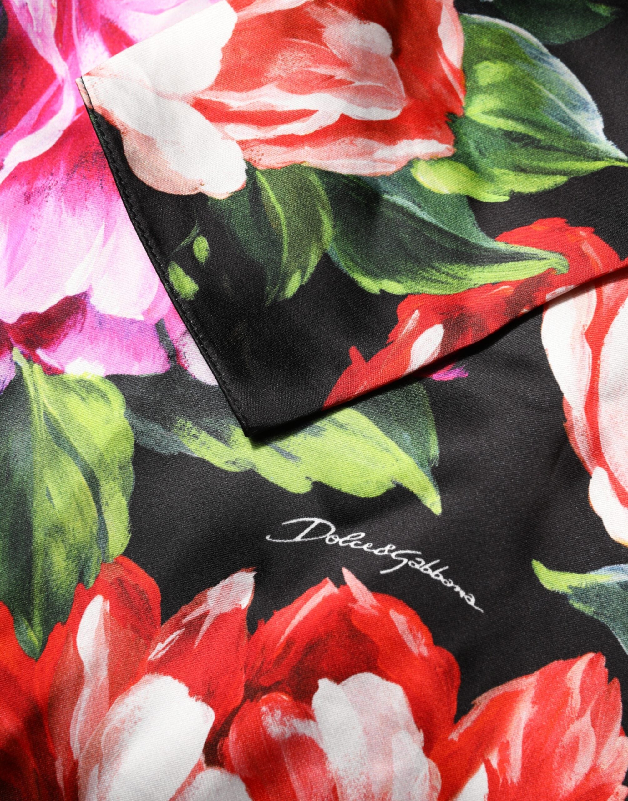 Dolce & Gabbana Schwarzes florales Fiori Pittorici Mini Bodycon Kleid