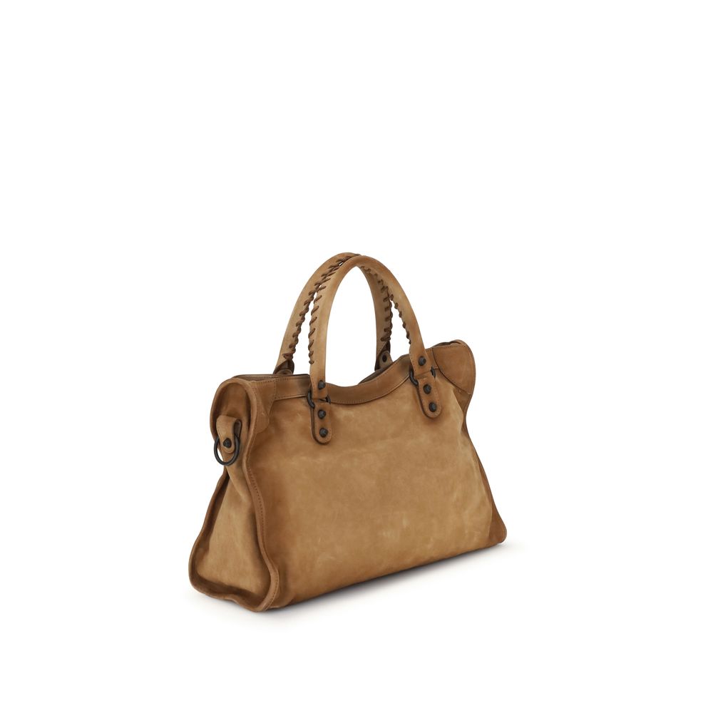 Balenciaga Beige Calf Leather Bos Taurus Handbag