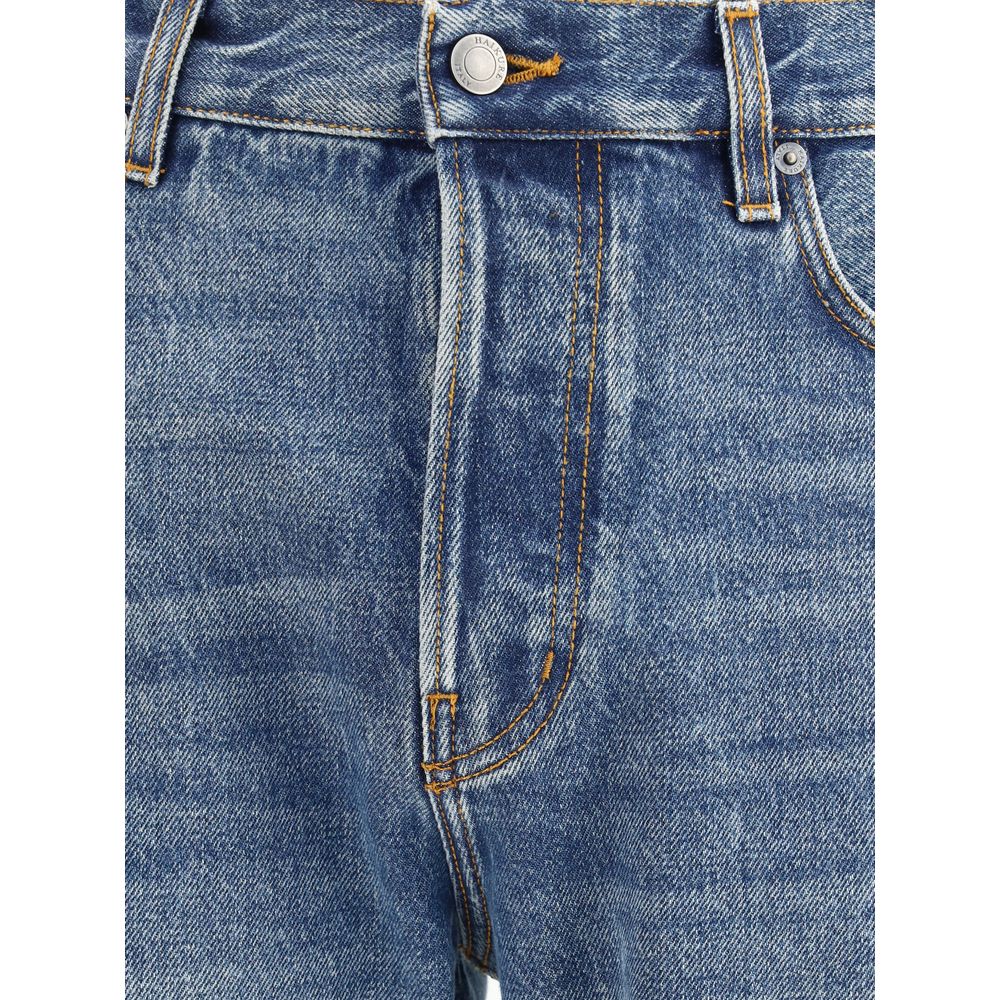 Haikure Blue Cotton Straight-Leg Jeans