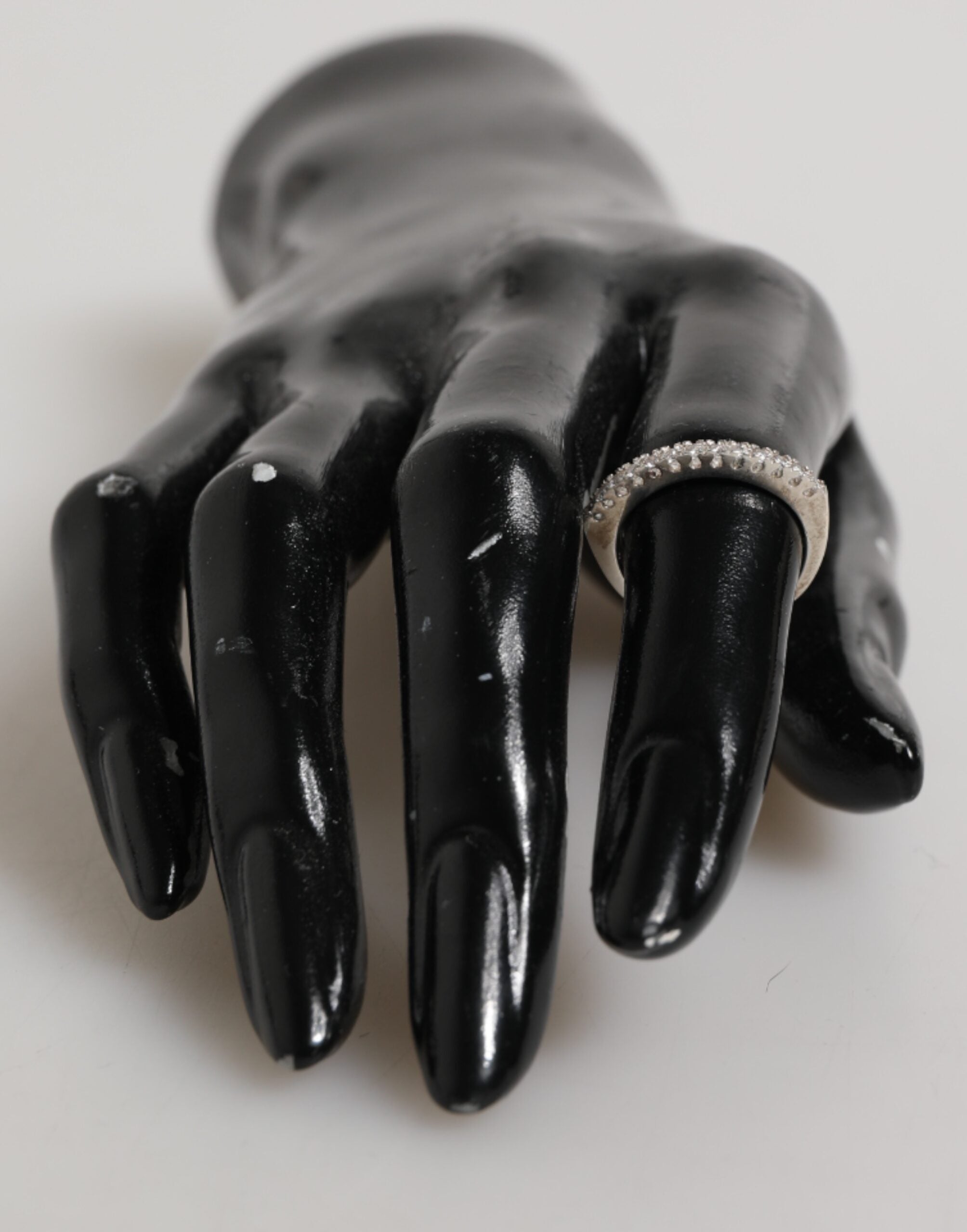 Nialaya Sterling Silver 925 Band Pave CZ Crystal Eternity Ring