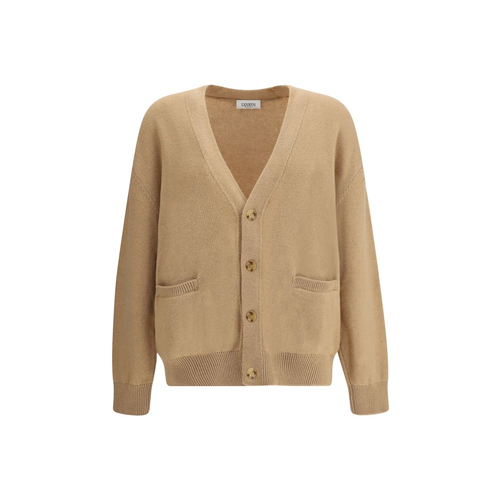 Laneus Beige Merino Wool Cardigan
