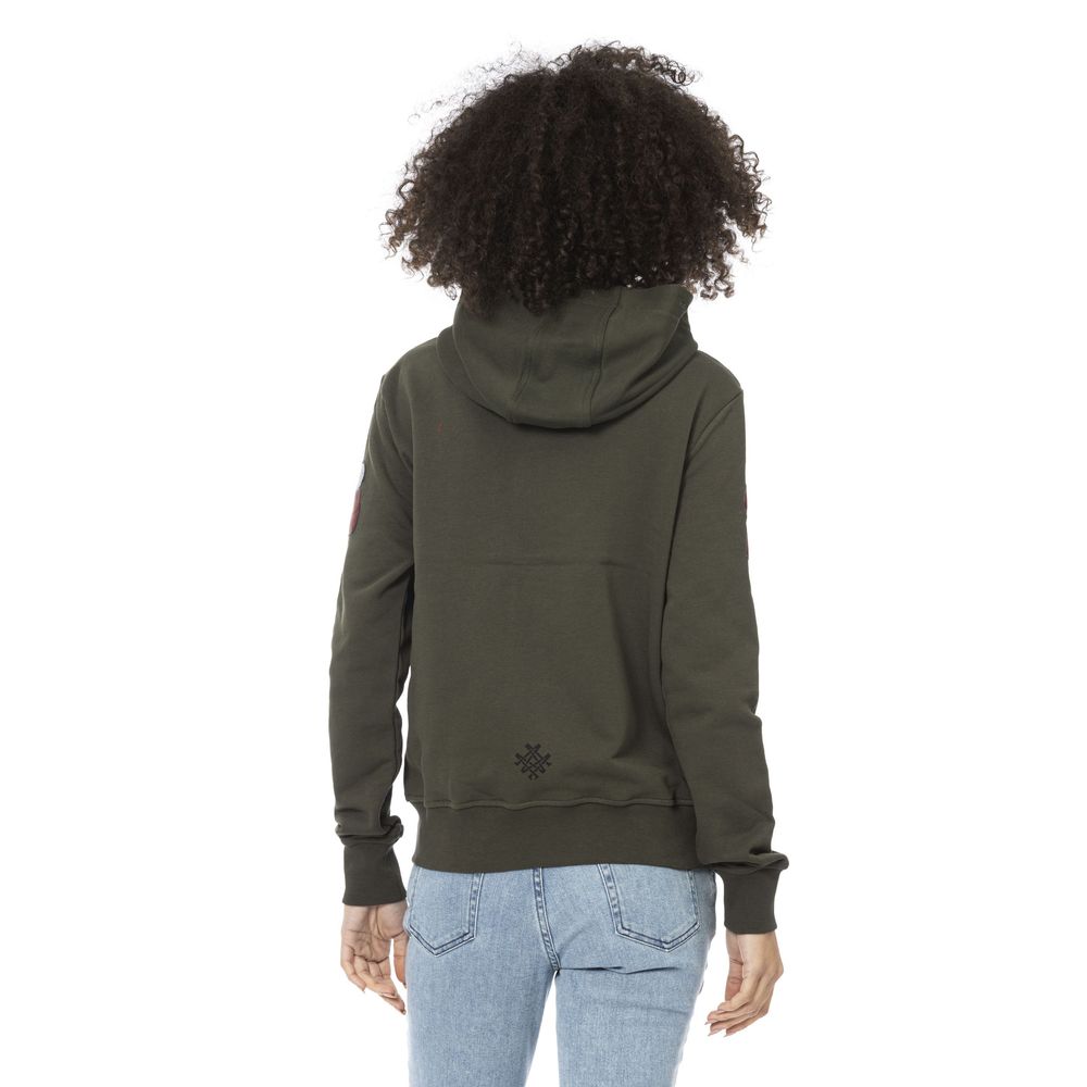 Mr&Mrs Italy Green Cotton Women Hoodie Top