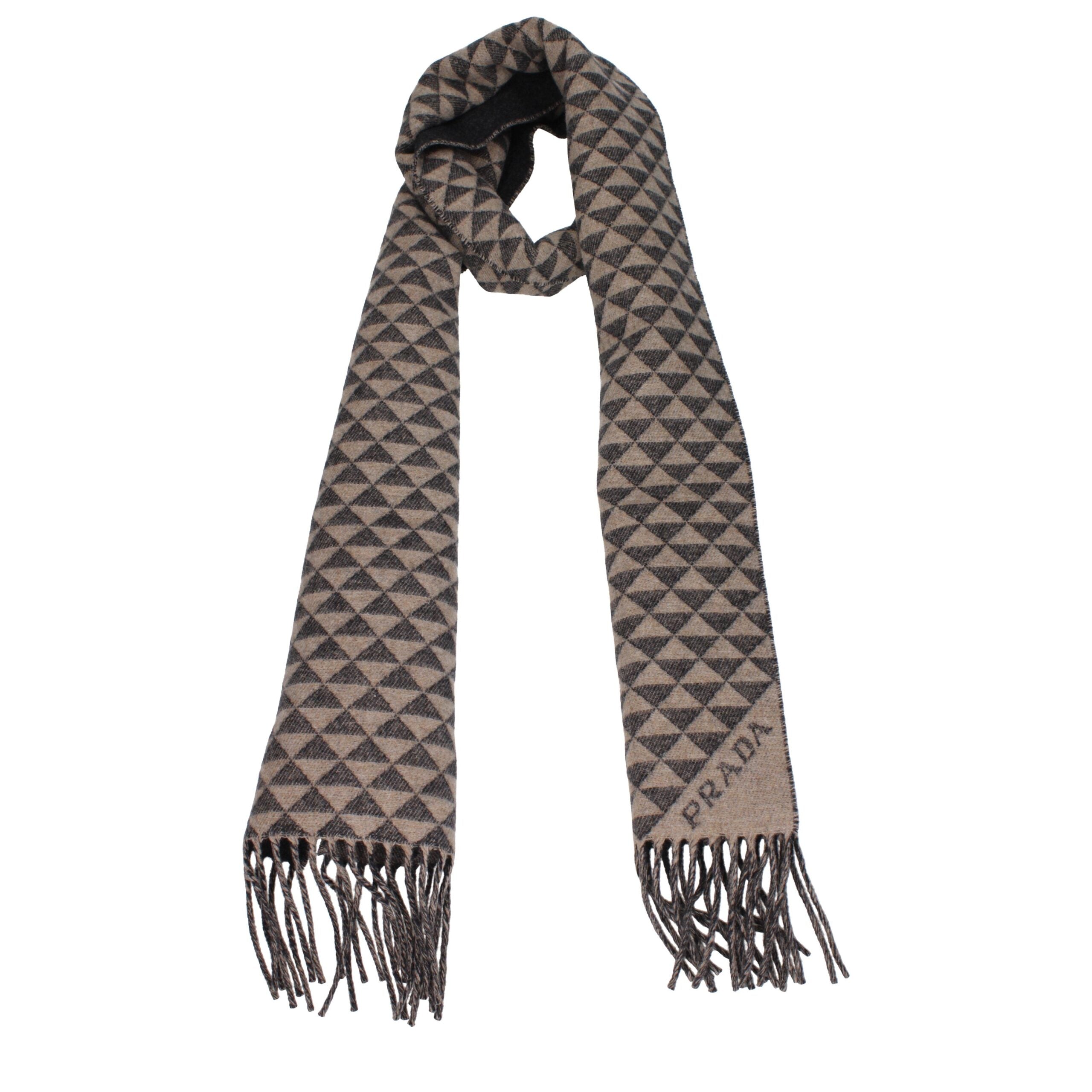 Prada Brown Wool Scarves
