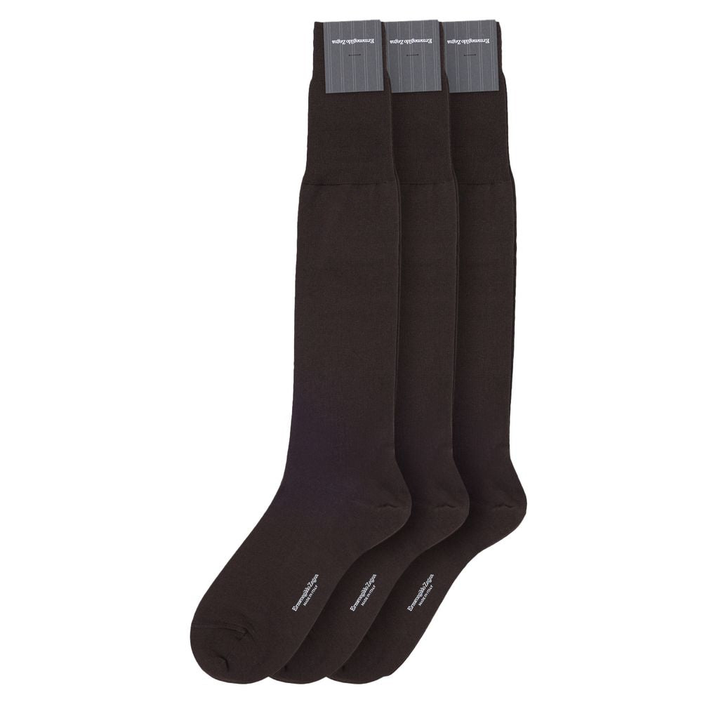 ZEGNA Brown Wool Sock