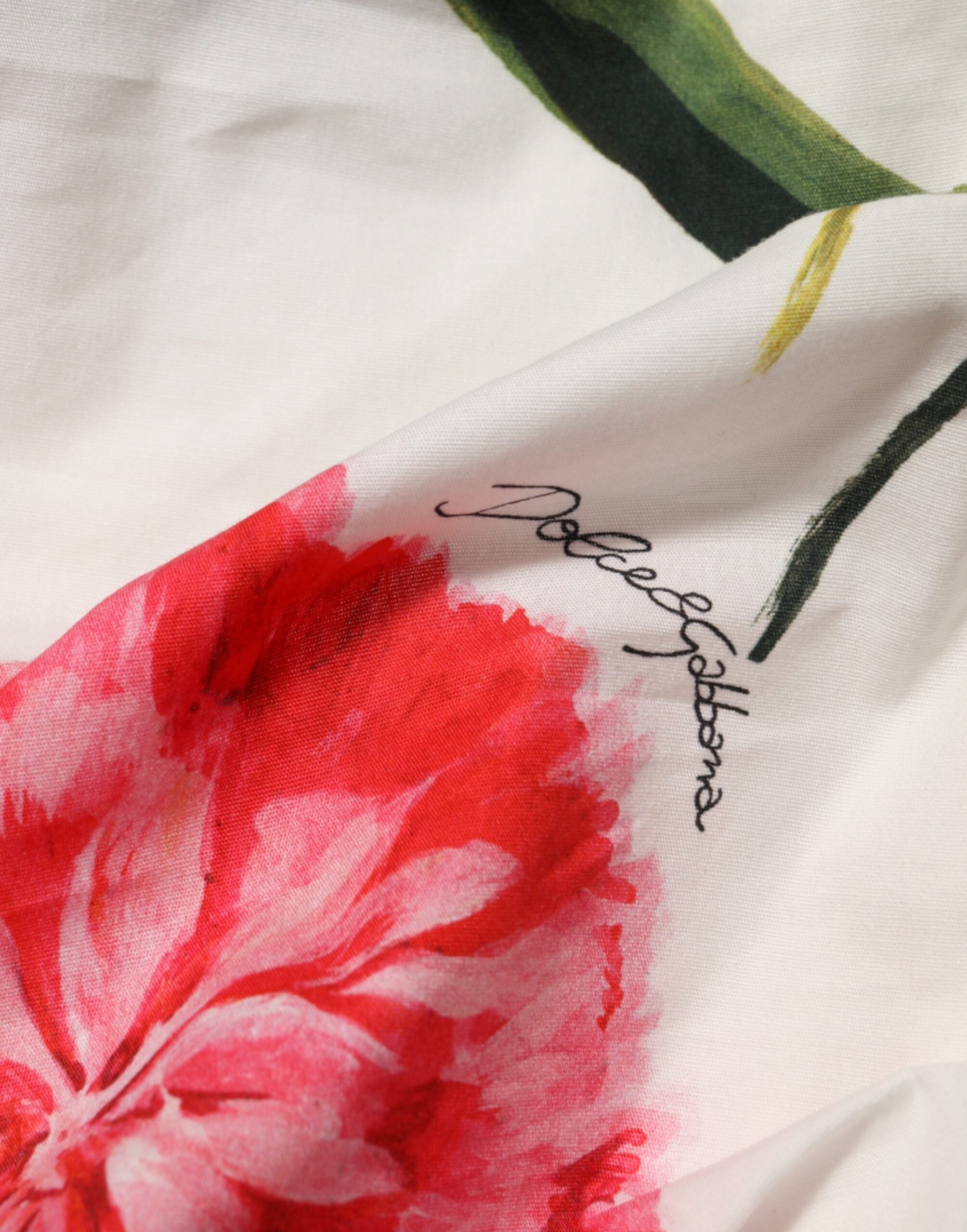 Dolce & Gabbana Weißes, florales, schulterfreies Etuikleid