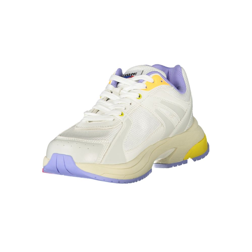 Blauer White Polyester Sneaker