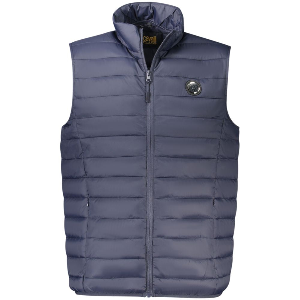 Cavalli Class Blue Polyester Men Jacket