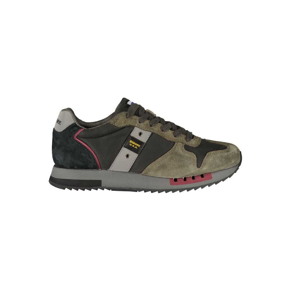 Blauer Black Leather Men Sneaker