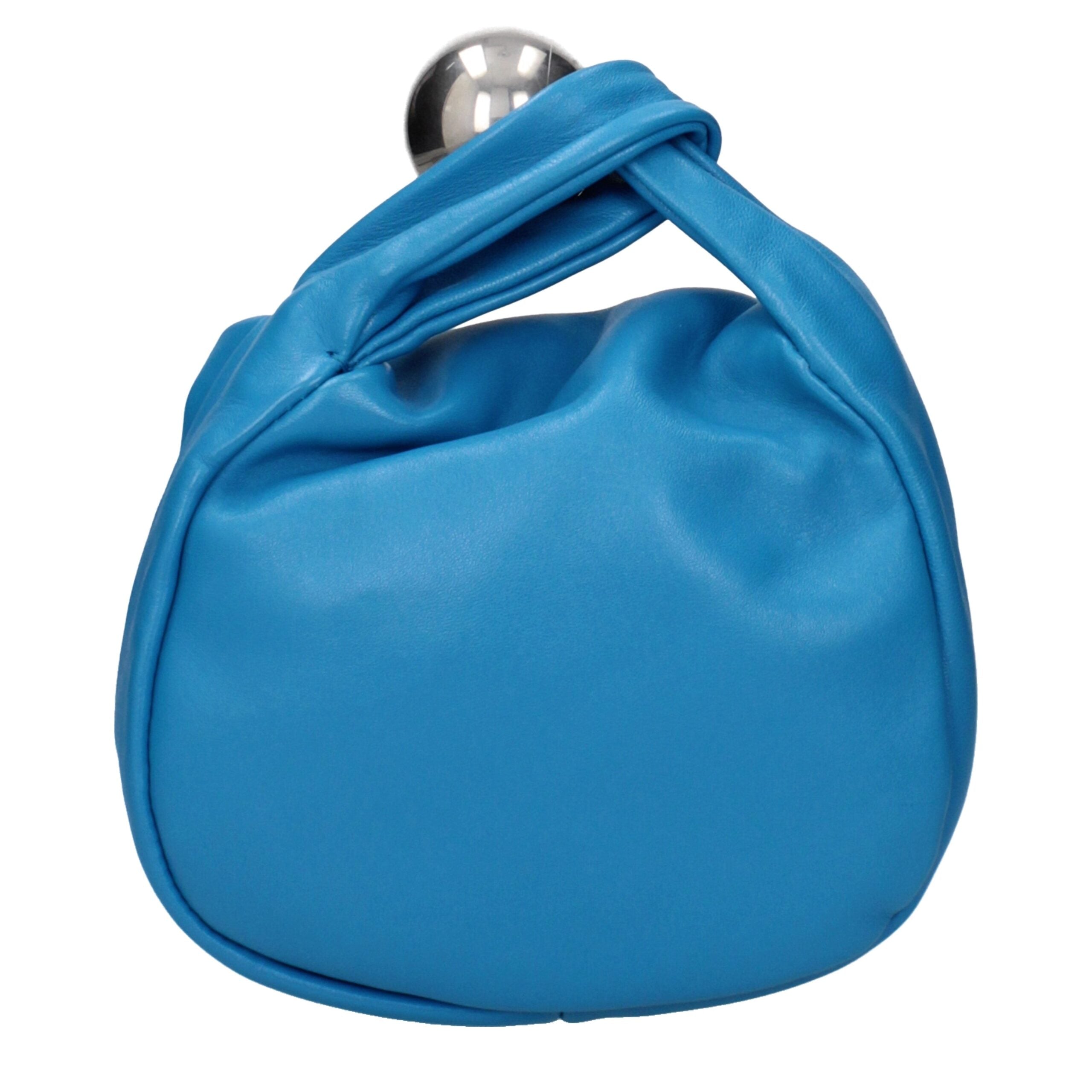Jil Sander Blue Leather Handbag