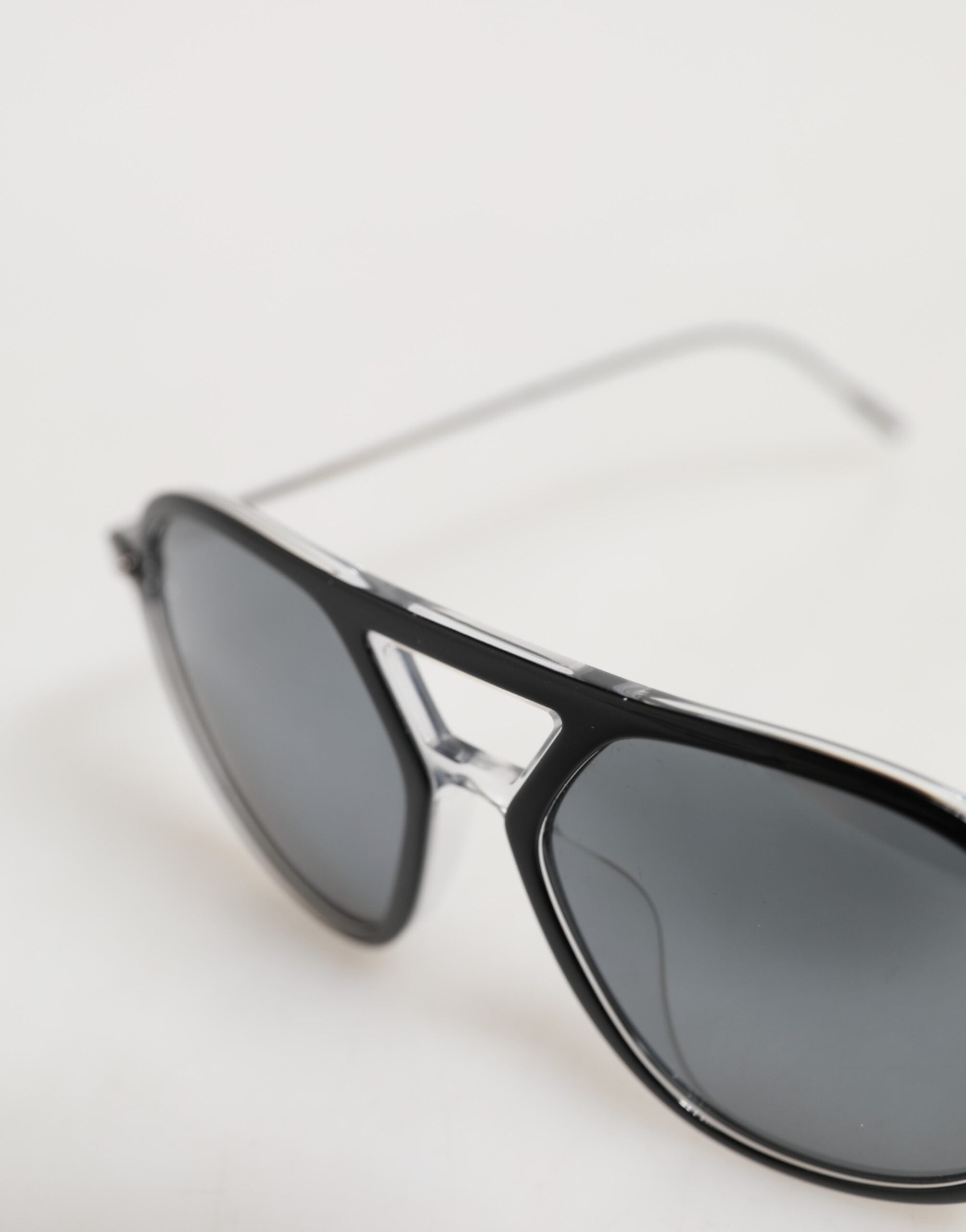 Dolce & Gabbana DG4343F Black Acetate Frame Pilot Shades Sunglasses