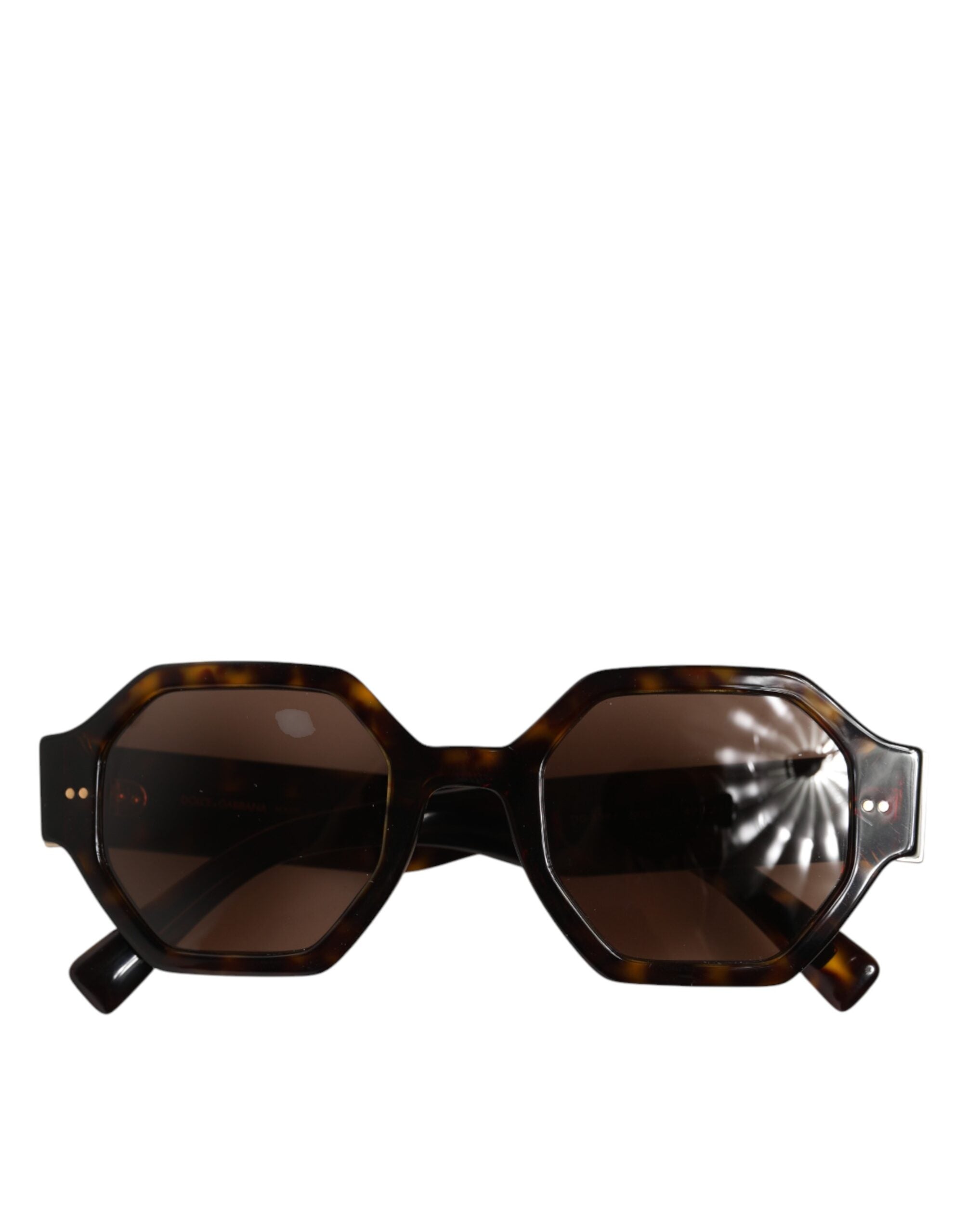 Dolce & Gabbana DG4379F Tortoiseshell Brown Acetate Geometric Shades Sunglasses