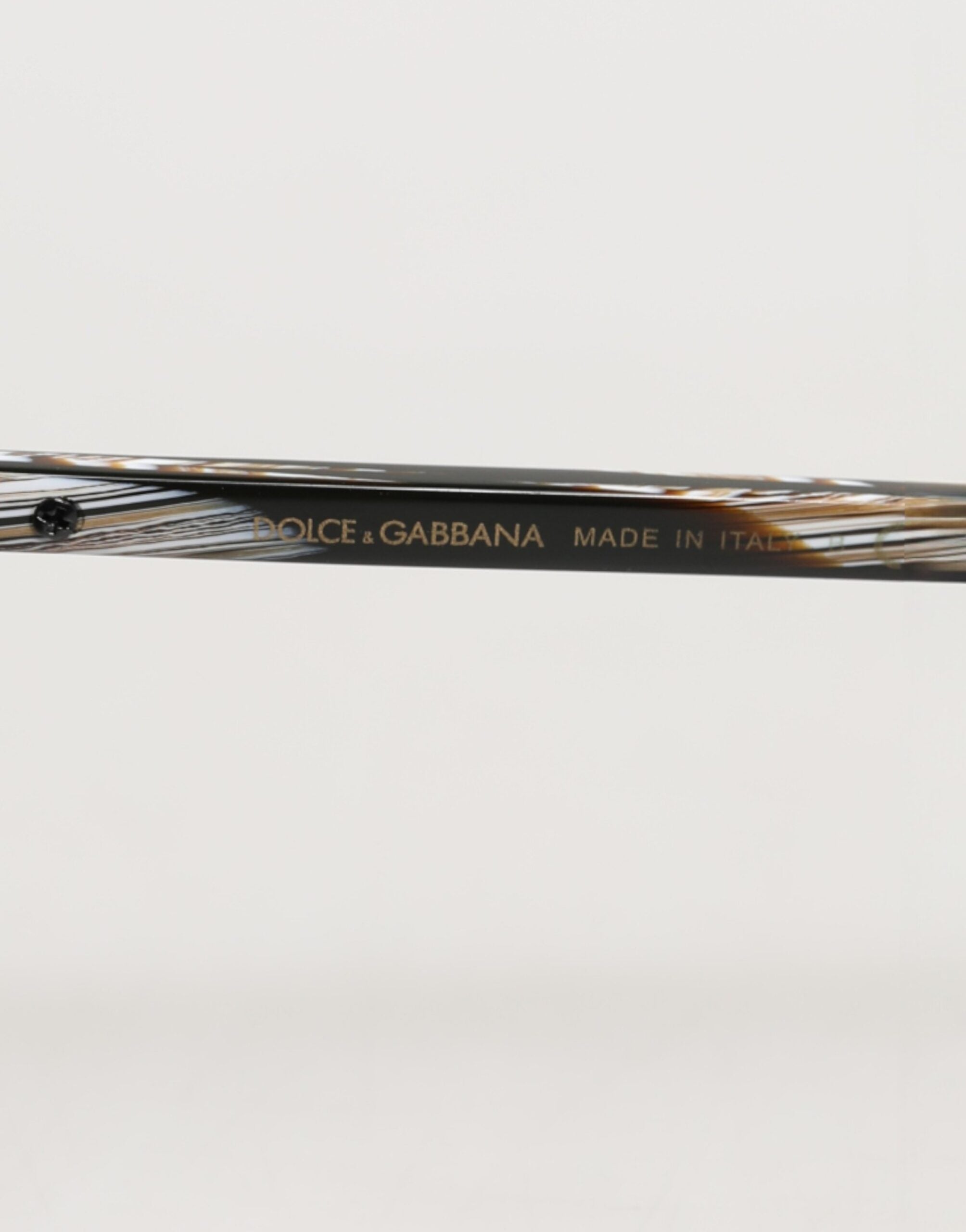 Dolce & Gabbana Modified Aviator Striped Brown Acetate Gradient Sunglasses