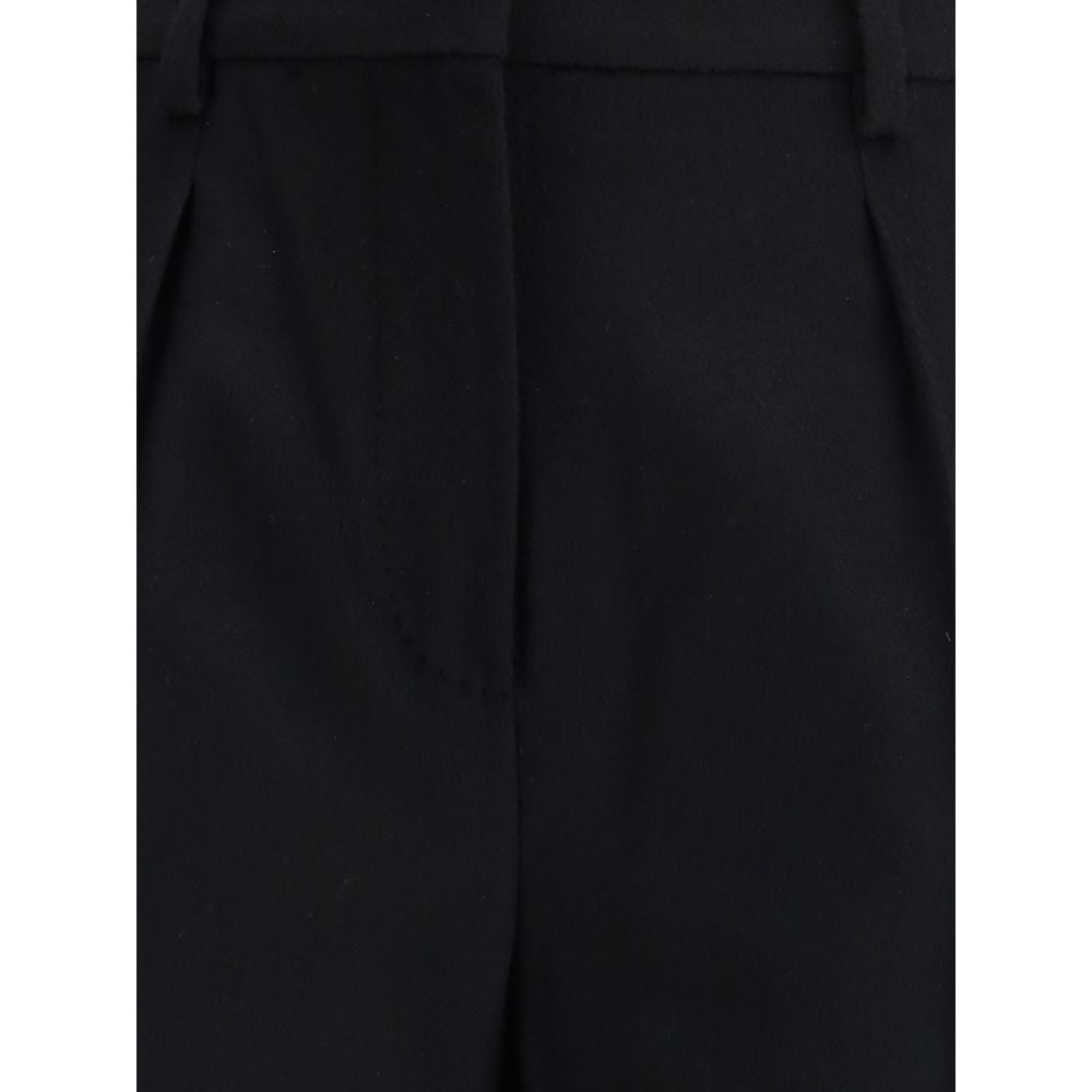 Max Mara Black Camel Hair  Casual Pants