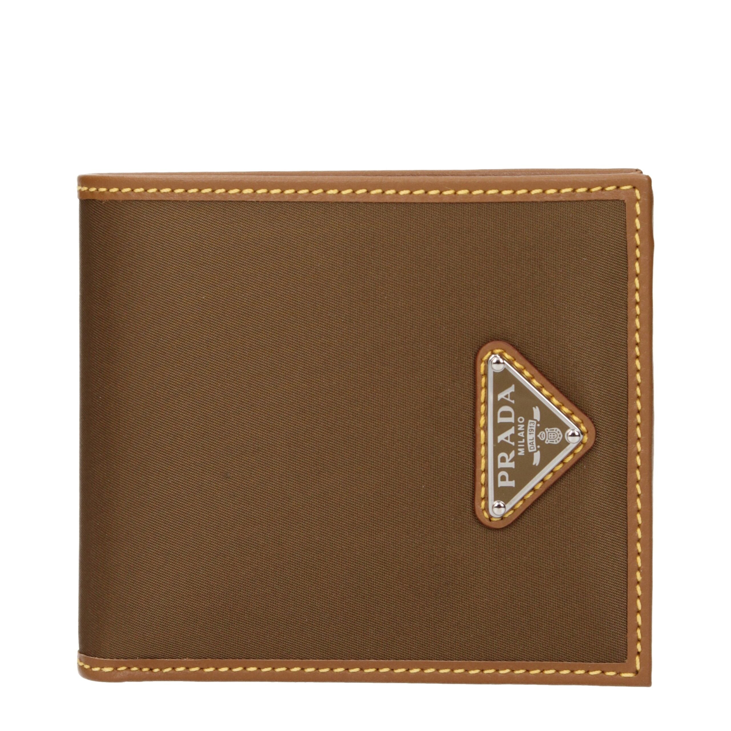 Prada Brown Fabric Wallet