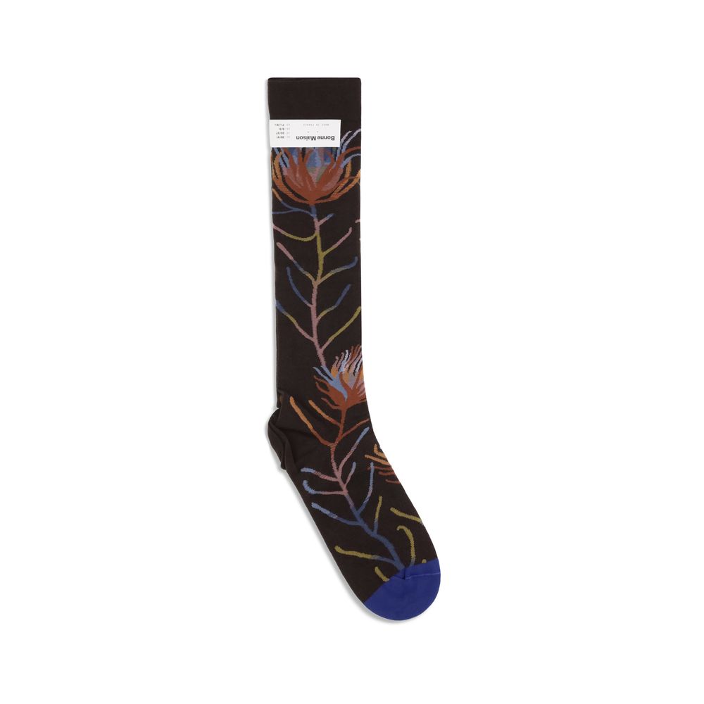 Bonne Maison Black Cotton Socks