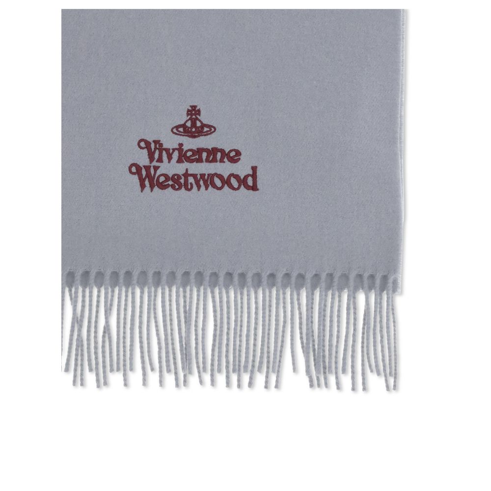 Vivienne Westwood Gray Wool Scarf