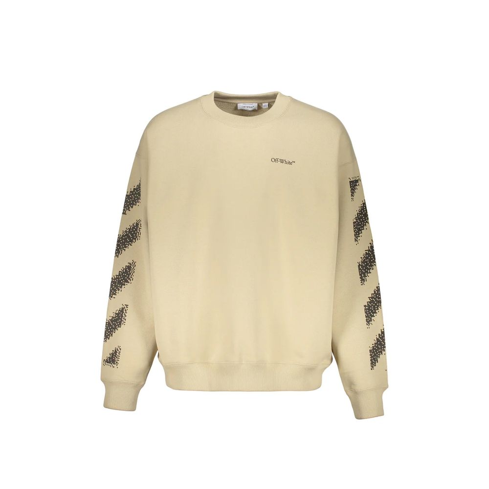Off-White Beige Cotton Sweatshirt