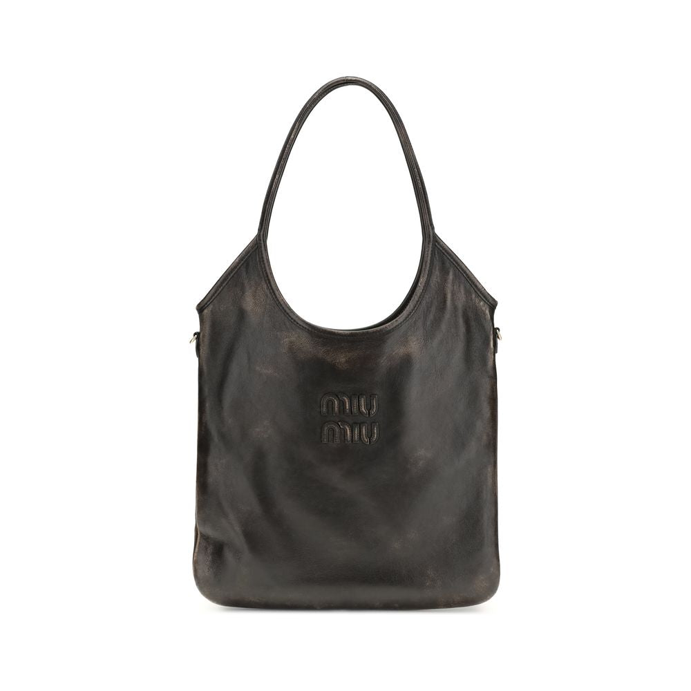 Miu Miu Brown Calf Leather Bos Taurus Shoulder Bag
