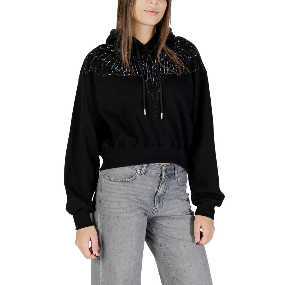 County of Milan Black Cotton Hoodie