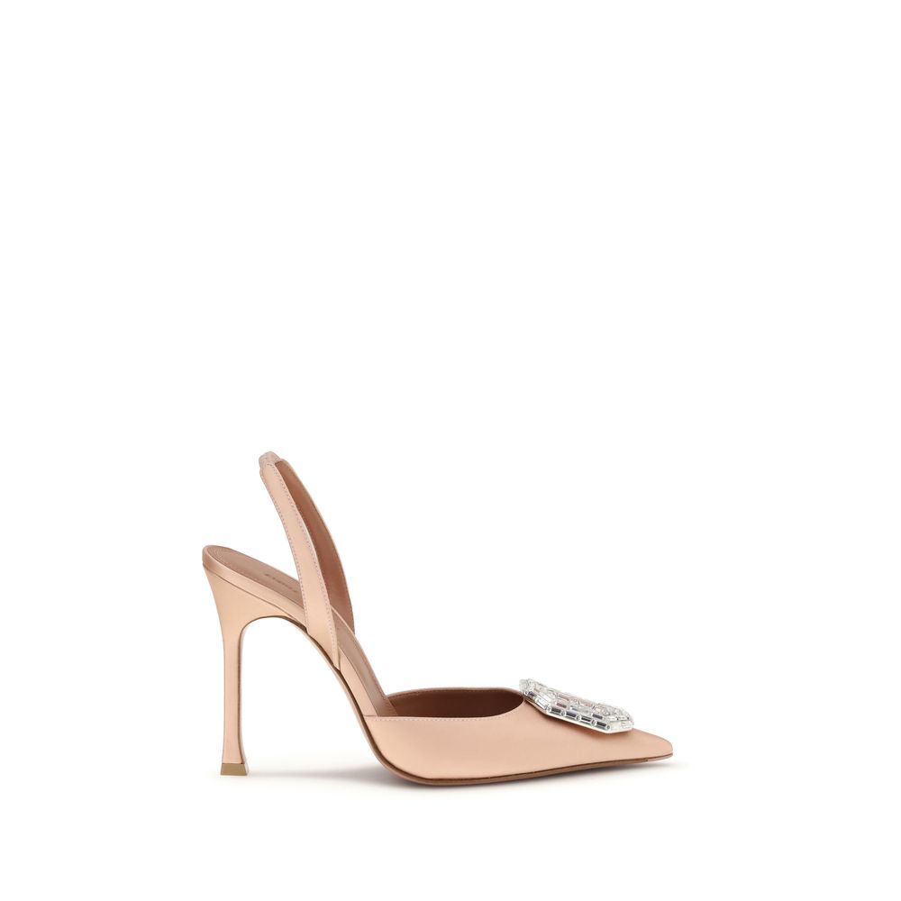 Amina Muaddi Multicolor Calf Leather Bos Taurus High Heel Pumps