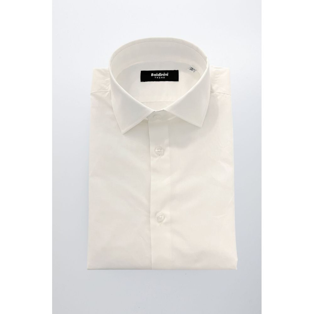 Baldinini Trend White Cotton Shirt