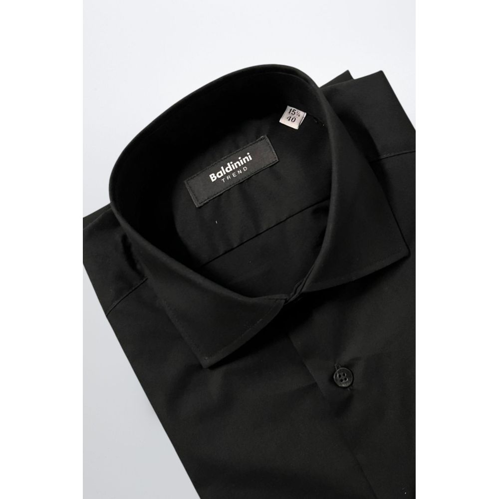 Baldinini Trend Black Cotton Shirt