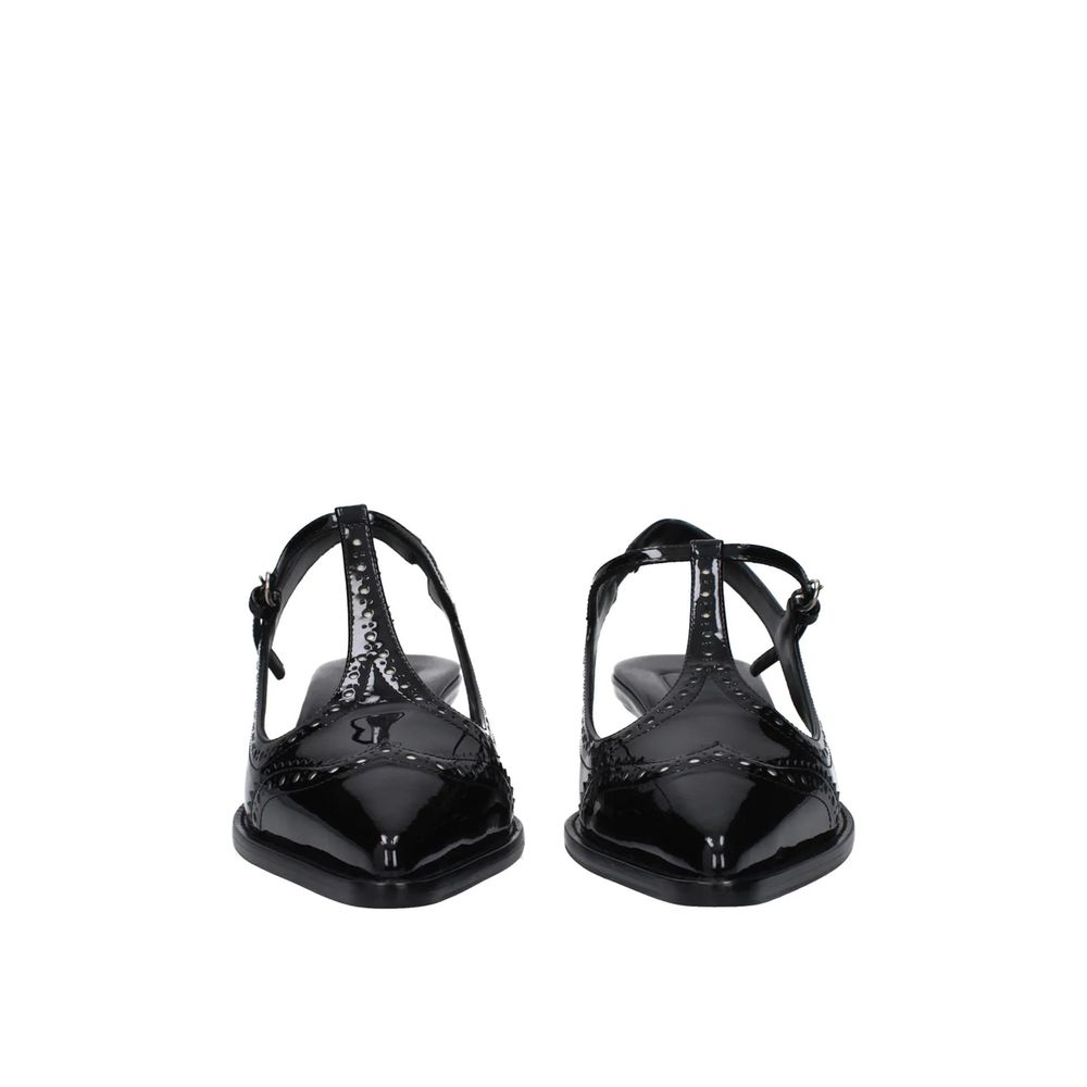Miu Miu Black Calfskin Mid Heel Pumps