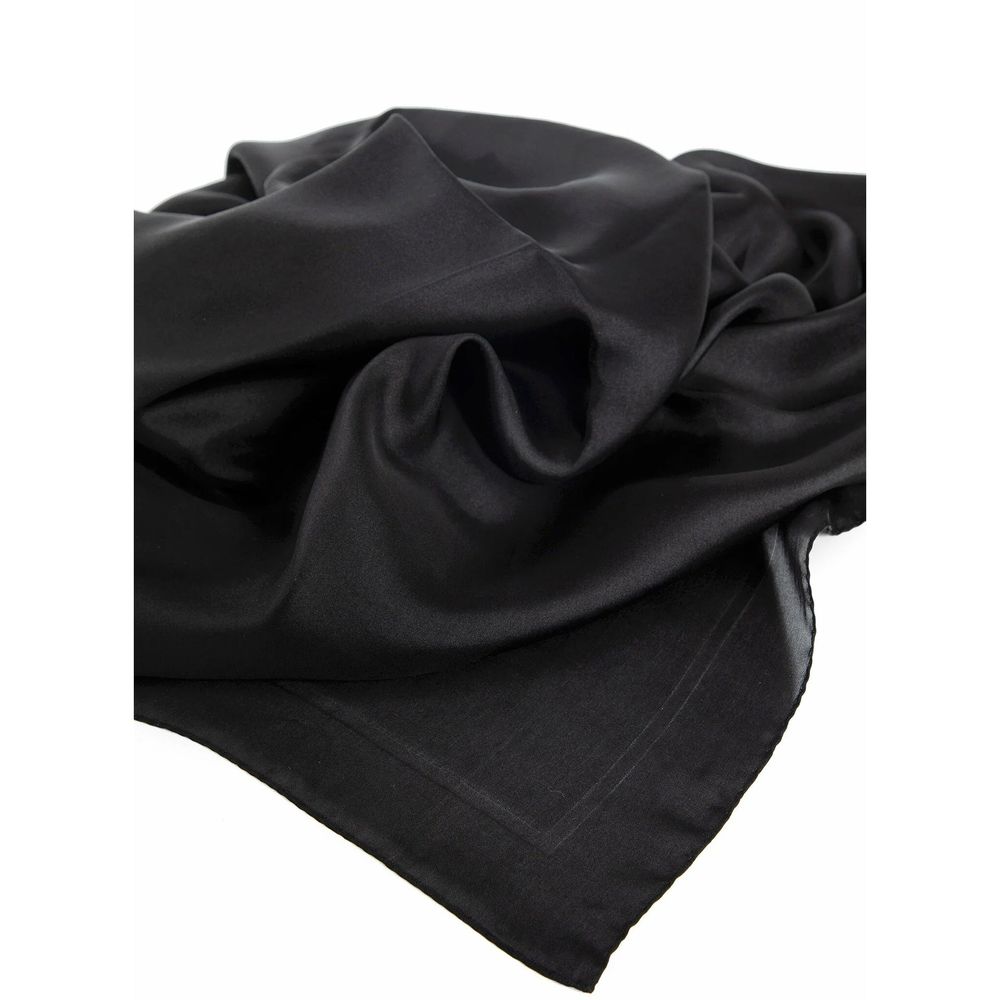 Saint Laurent Black Silk Scarf
