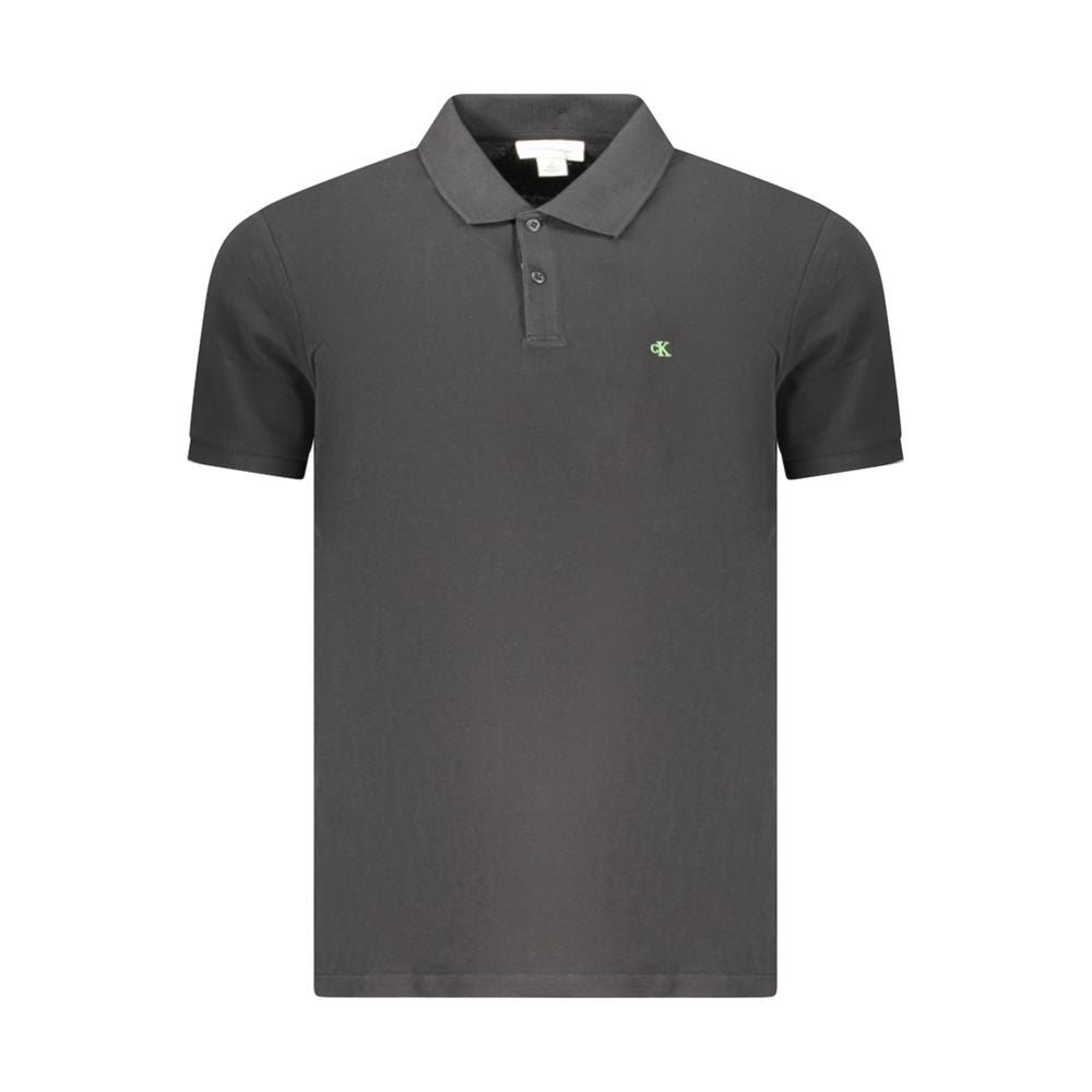 Polo en coton noir Calvin Klein pour homme