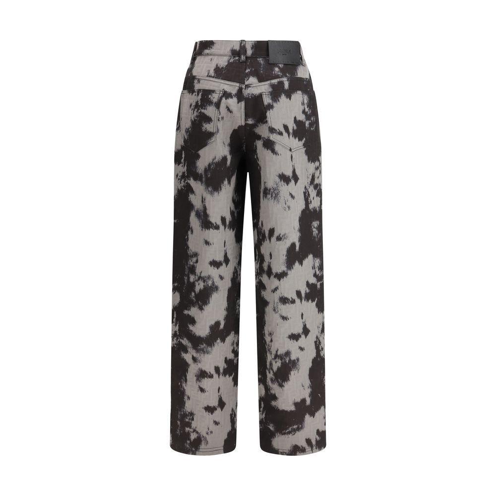 Fendi Black Cotton Straight-Leg Jeans