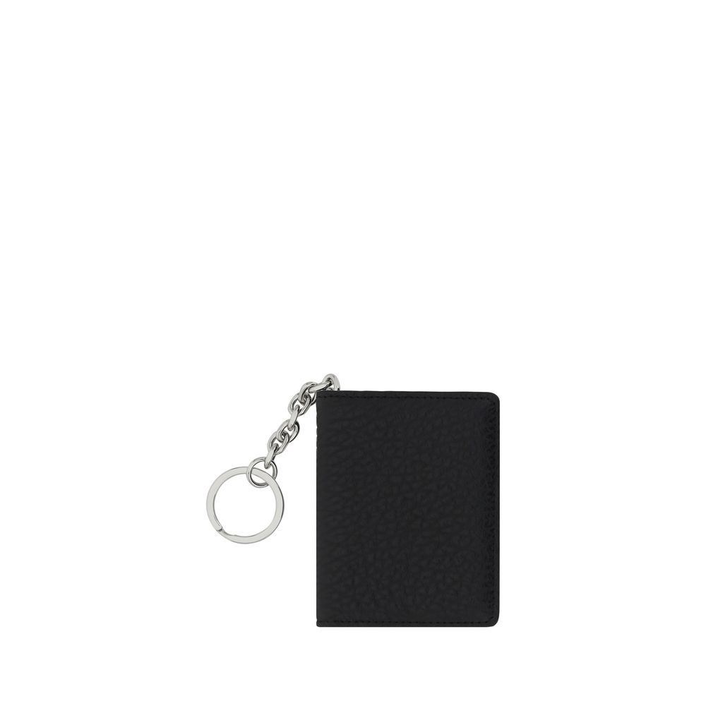 Margiela Black Calf Leather Bos Taurus Keychain
