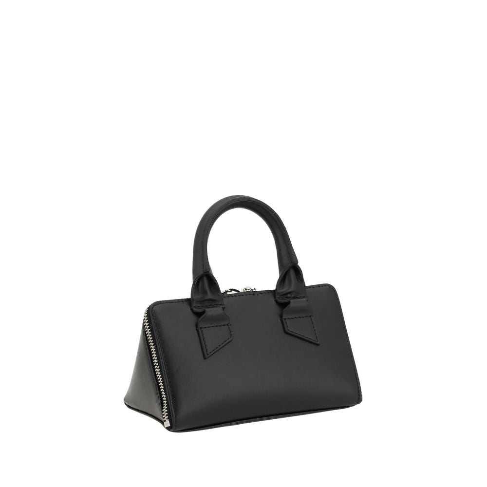The Attico Black Calf Leather Bos Taurus Shoulder Bag