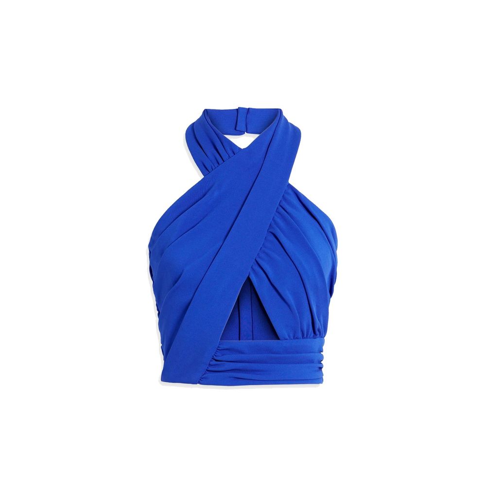 Balmain Blue Elastane Tank Tops
