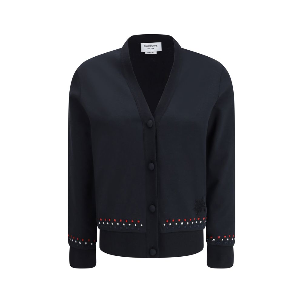 Thom Browne Black Cotton Cardigan