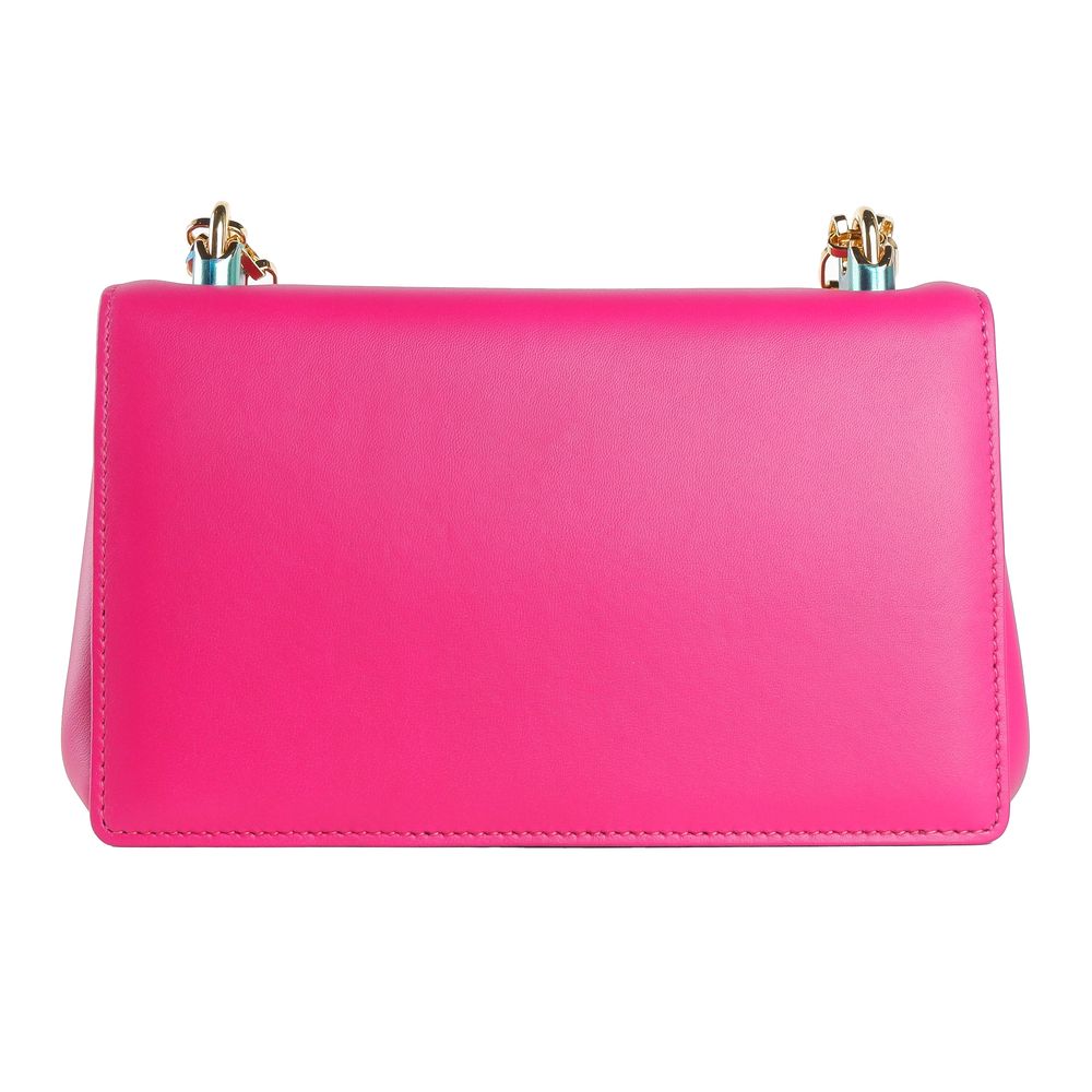 Dolce & Gabbana Fuchsia Calfskin Women Shoulder Bag