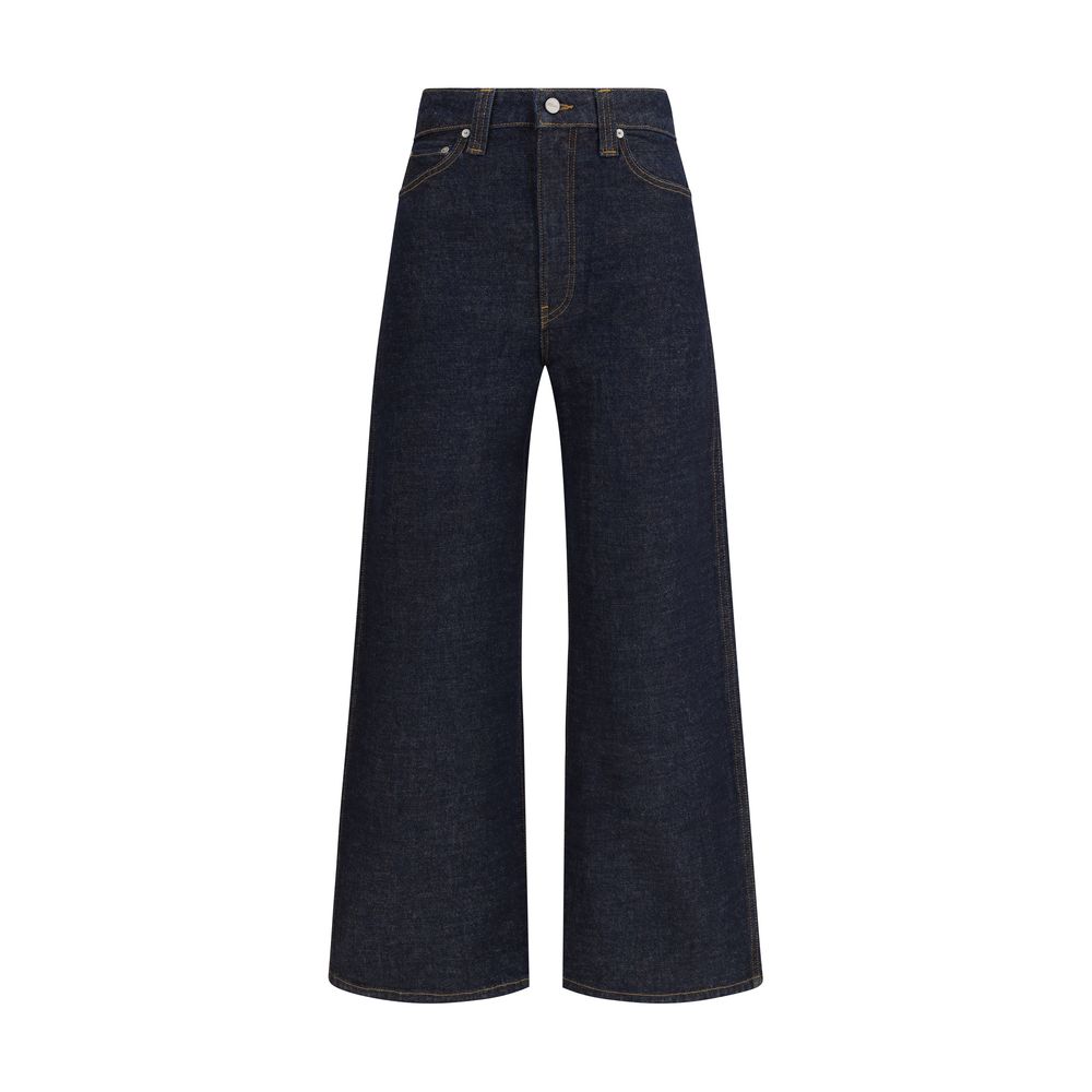 Khaite Blue Cotton Straight-Leg Jeans