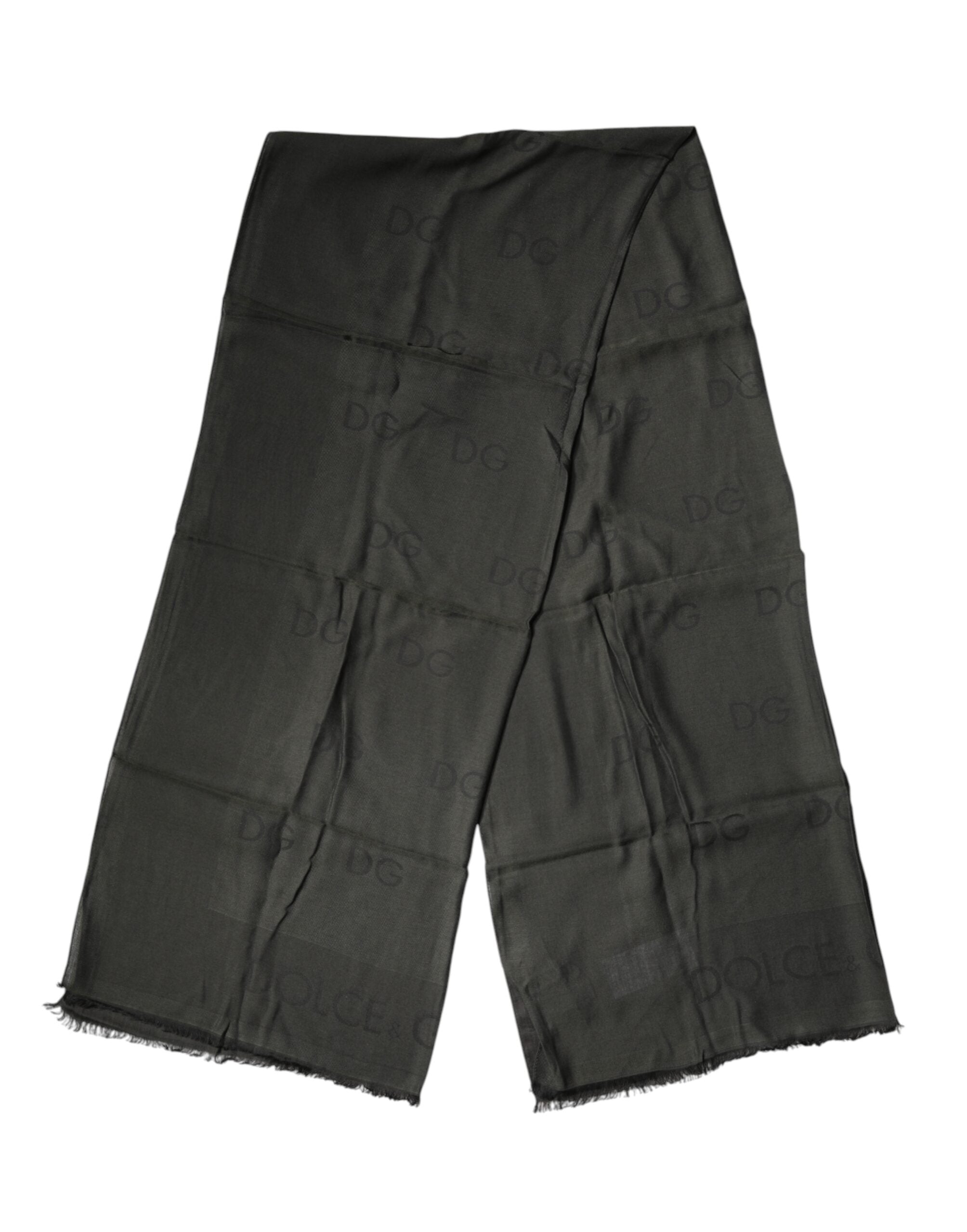 Dolce & Gabbana Black Modal Neck Wrap Men Shawl Men Scarf