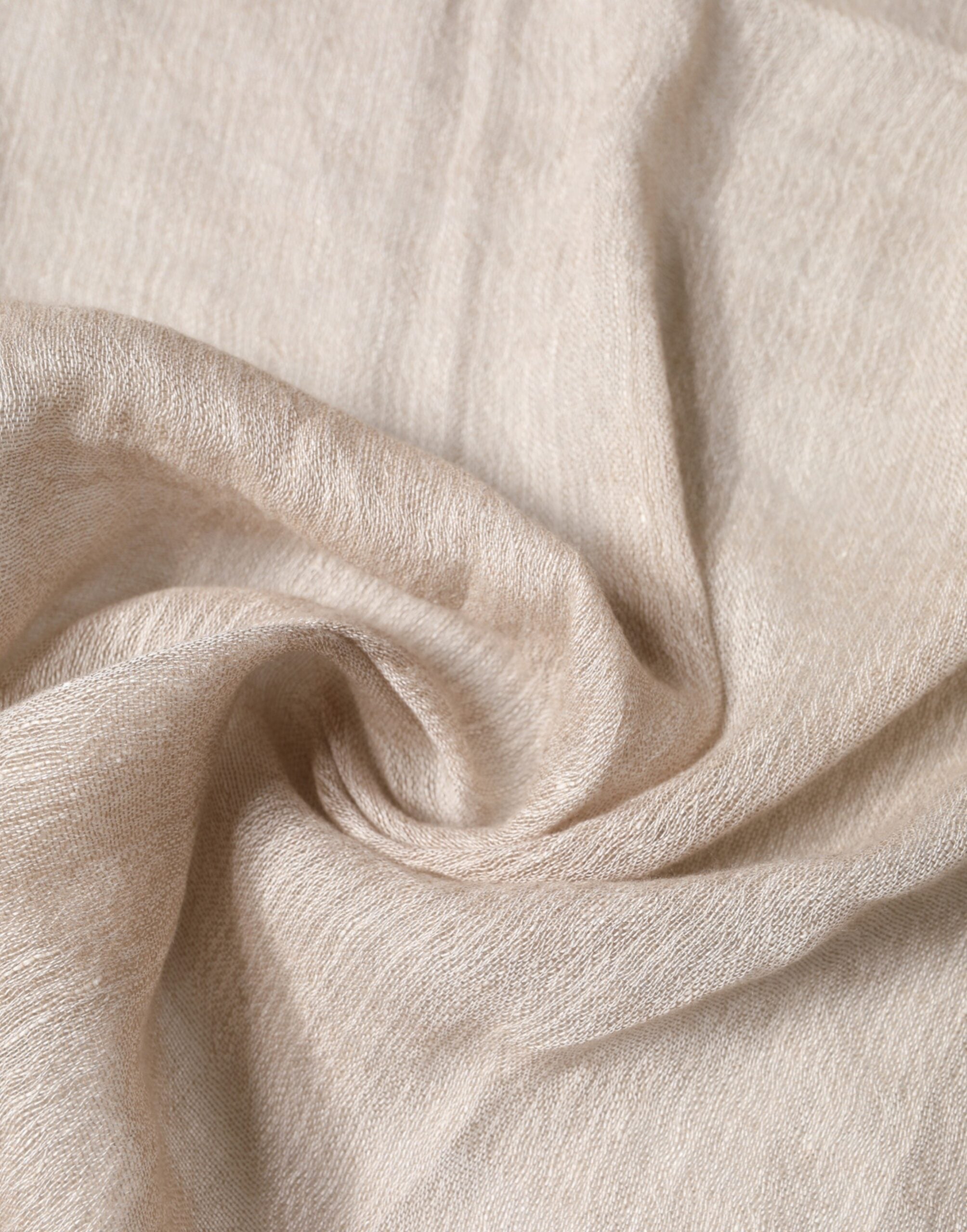 Dolce & Gabbana Beige Linen Neck Wrap Men Shawl Fringe Scarf