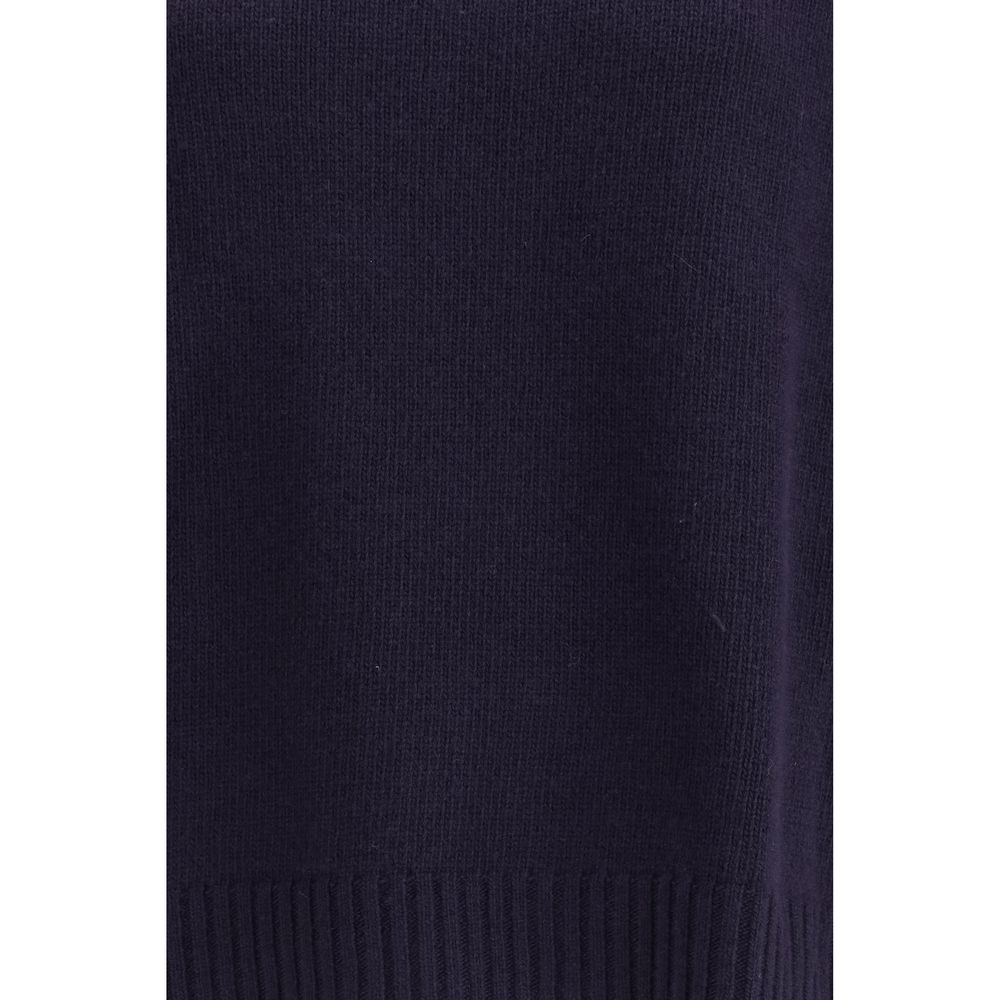 Max Mara Blue Fleece Wool Turtleneck