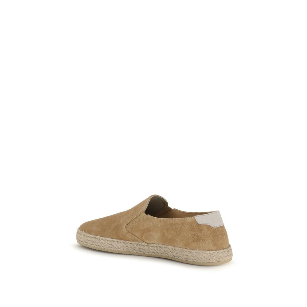 Brunello Cucinelli Espadrilles aus beigem Kalbsleder (Bos Taurus)