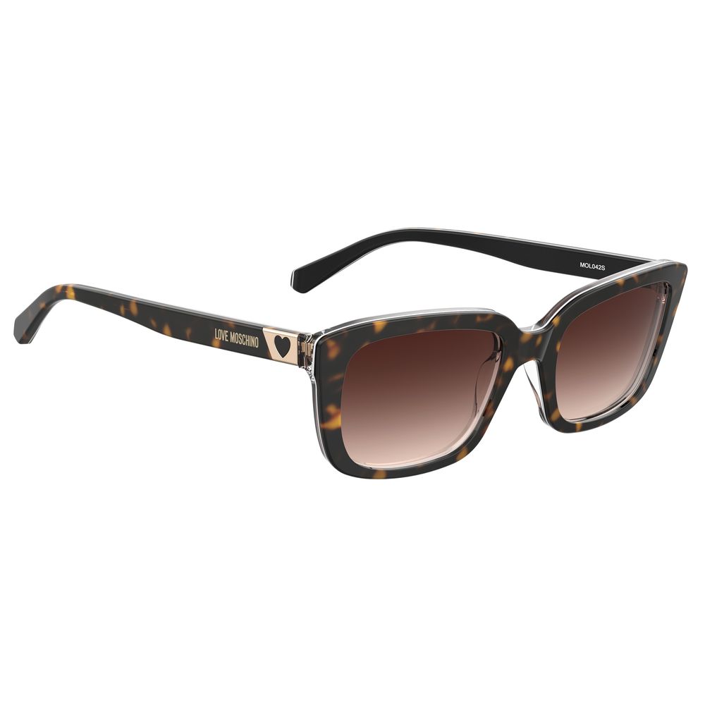 Love Moschino Braune Azetat-Sonnenbrille