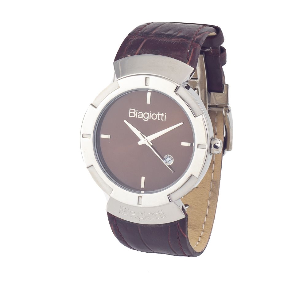Laura Biagiotti braune Lederarmbanduhr