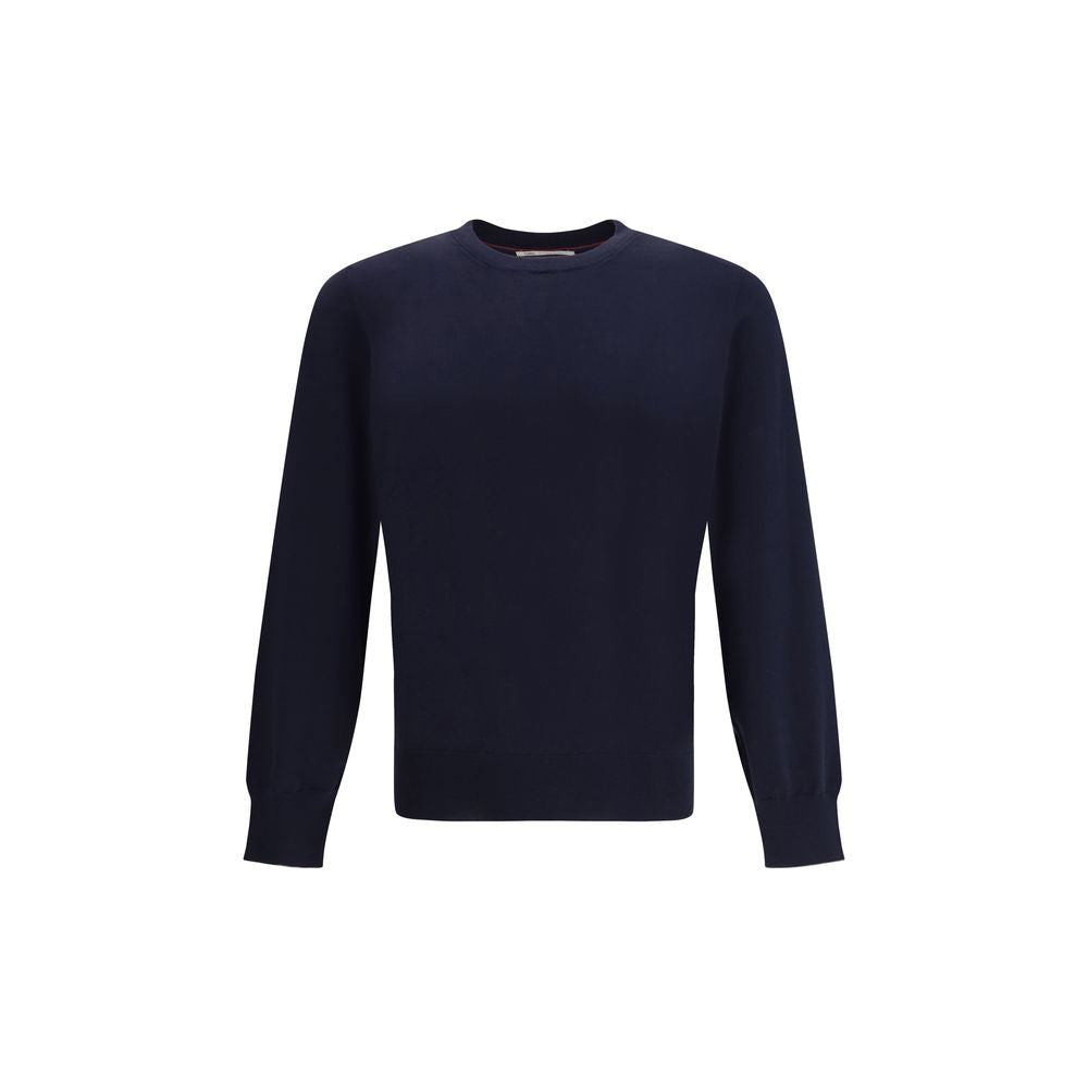 Brunello Cucinelli Blue Cotton Sweatshirt