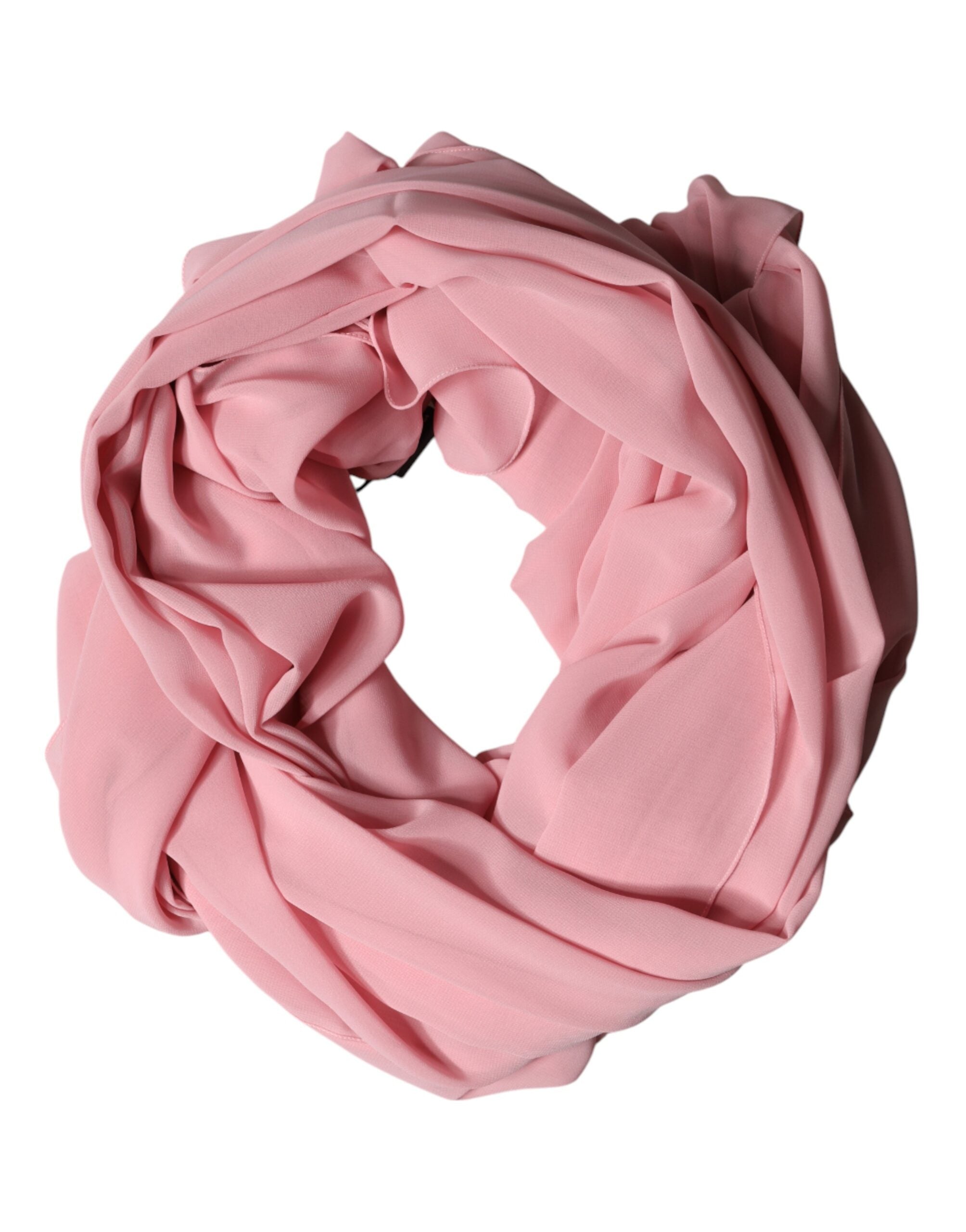 Dolce & Gabbana Pink Silk Stole Neck Wrap Shawl Men  Scarf