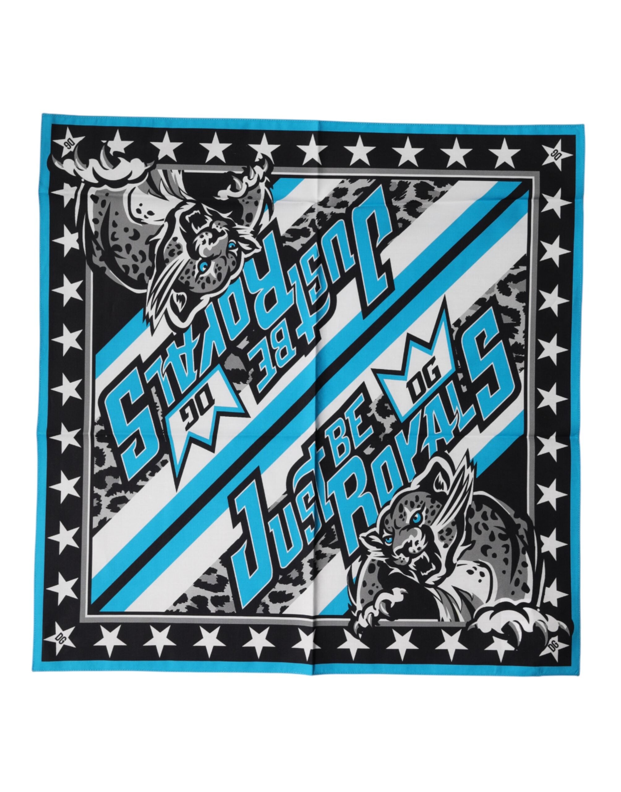 Dolce & Gabbana Multicolor DG Royals Square Foulard 51.5cm x 51cm Scarf