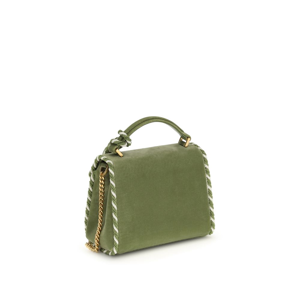 Valentino Garavani Green Calf Leather Bos Taurus Shoulder Bag