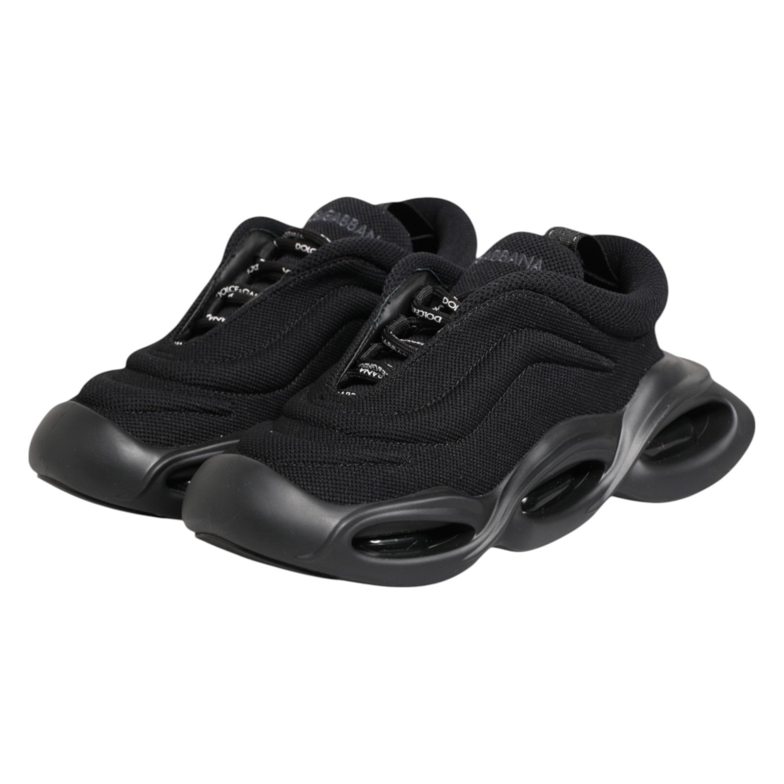 Chaussures baskets basses à enfiler Dolce & Gabbana noires Wave