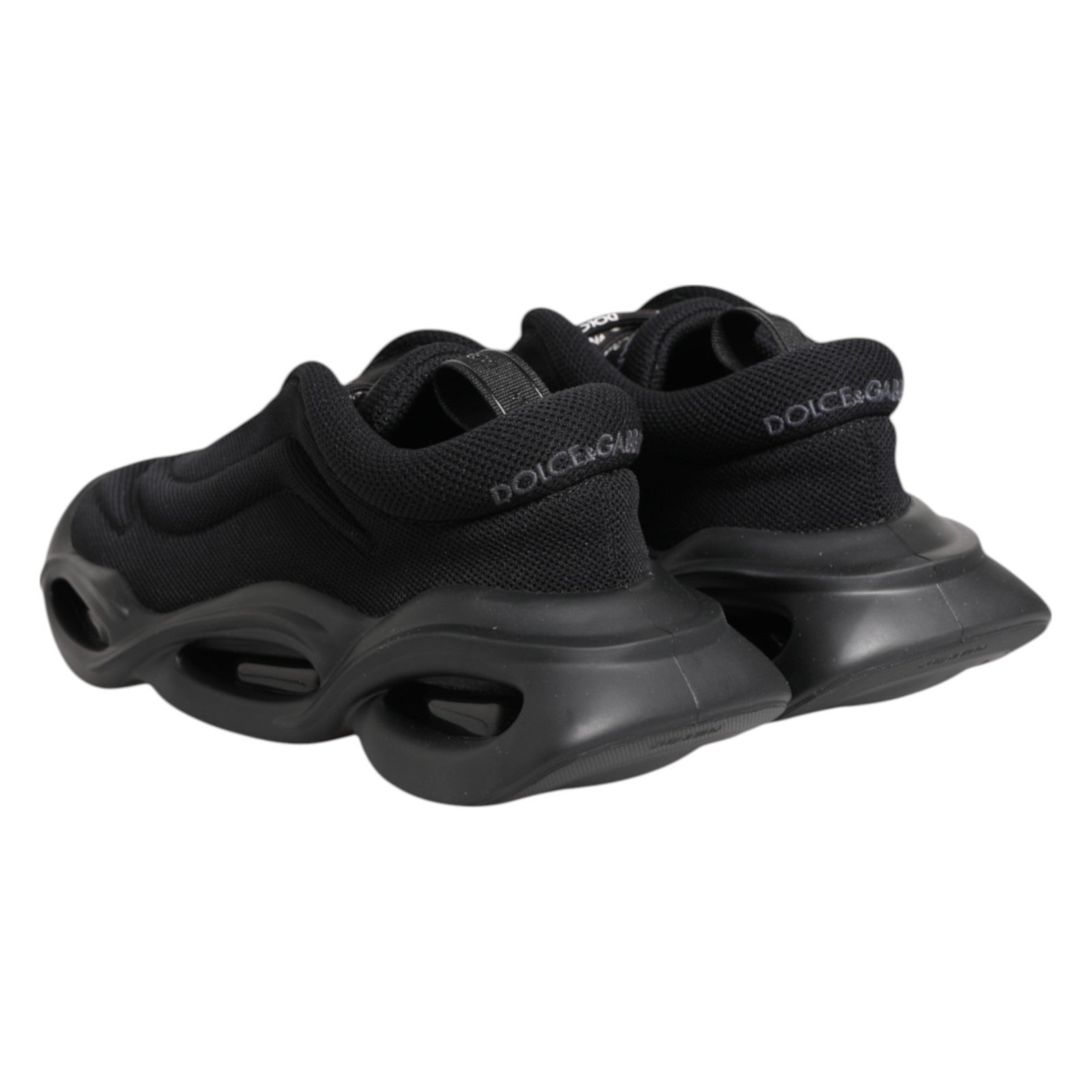 Chaussures baskets basses à enfiler Dolce & Gabbana noires Wave