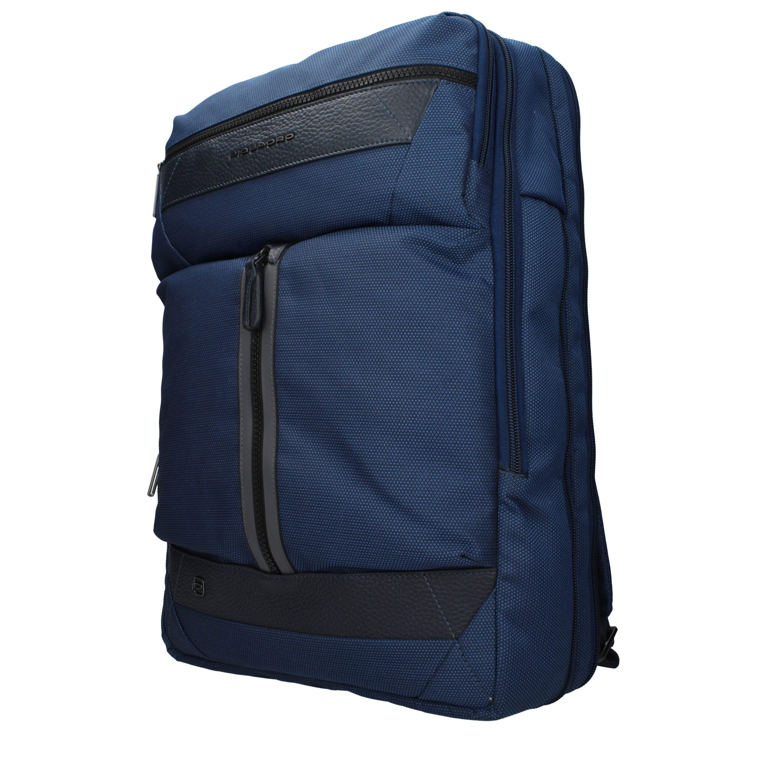 Piquadro Blue Fabric Backpack