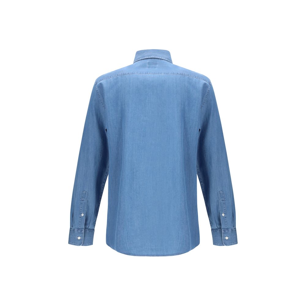 Brunello Cucinelli Blue Denim Shirt